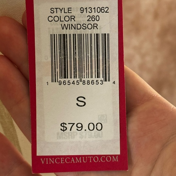 Vince Camuto Off Shoulder Linen Blend Blouse NWT Size S - Picture 7 of 8